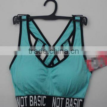 2017 sexy breathable lady sport yoga bra new design sport underwear