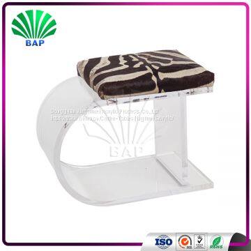 Black And White Stripes Cushion Sofa Fancy Living Room Bench Acrylic Wedding Bench photo-2
