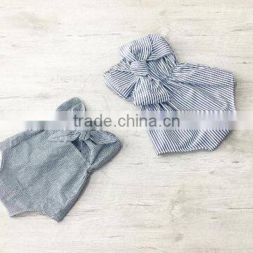 Cotton Fabric Newborn Baby Clothes Off Shoulder Korean Designers Baby Romper photo-5