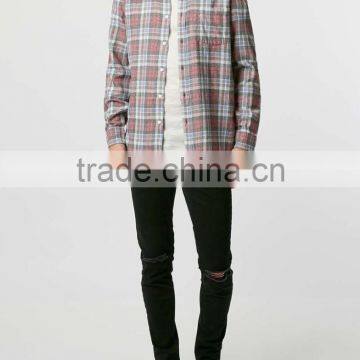 100% Cotton Check Long Sleeve Casual Shirt photo-3