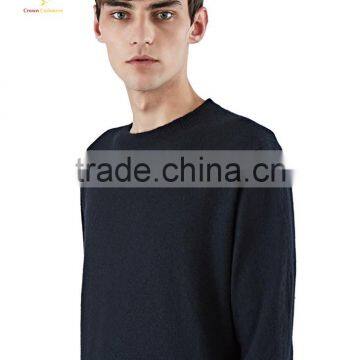 Men Knitted Cashmere Jumper Sweaters Black Cashmere Wool Pullover photo-3