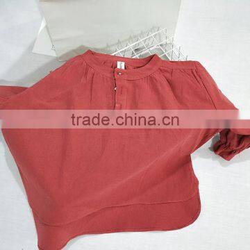 1-6 Years Wholesale 2017 Autumn Cotton Full Sleeves Irregular Girls Blouses (pick Size Color) photo-2