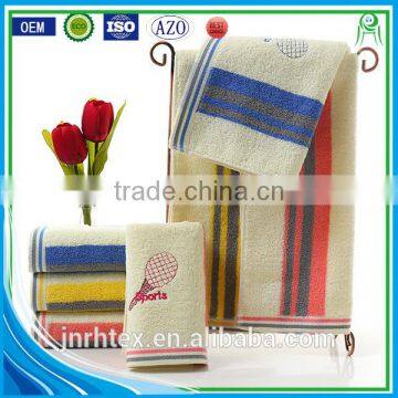 Dobby Border Emboridered Logo Yarn Color Dyed Sports Towel photo-2