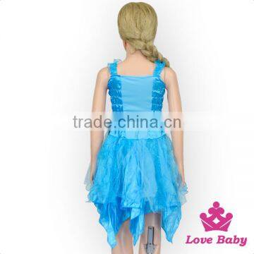 Children Girls Wearing Halter Sleeveless Irregular Ruffle Tutu Little Kids Puffy Skirts