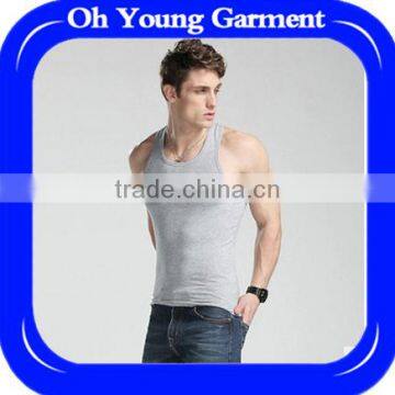 100% Cotton Slim Fitted Cheap Price Mens Custom Gym Tank