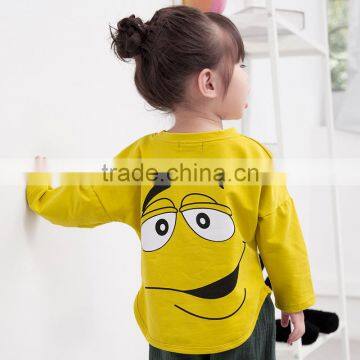 S33580W Baby boys and girls cartoon pattern long sleeve 100% cotton t-shirts