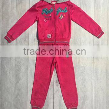 Latest fashion sweet kids' boutique casual sports suit