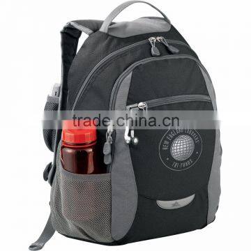 High Sierra Curve Backpack - large front load main compartment, organizer compartment with pen pockets and comes with your logo