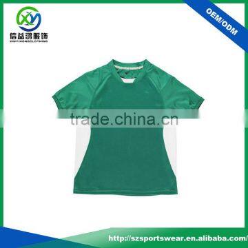 Best Price Contrast Green Knit Collar and Cuff Kids Soccer Jersey T Shirt photo-3