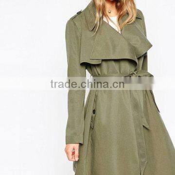 Autumn Fashion Leisure, Big Lapel, no Buckle Lace, Slim, Long Windbreaker, Coat, Women's Students photo-3