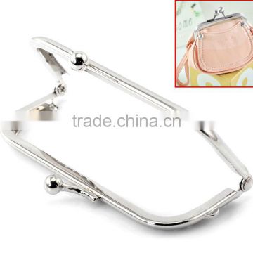 2PCs Silver Tone Bead Purse Bag Metal Frame Kiss Clasp Lock Handle 10.5x6cm(4 1/8"x2 3/8"),8seasons