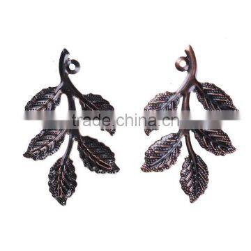 Iron Based Alloy Pendants Leaf Cluster Branch Antique Copper photo-3