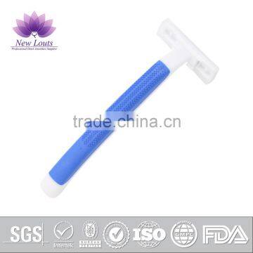 Double color twin blade stainless steel disposable razor