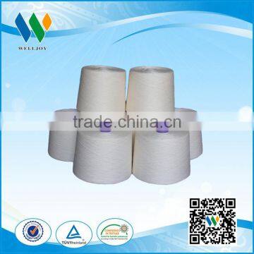 100% Ring Spun Polyester Bleached White Plastic Cone Sewing Thread photo-3