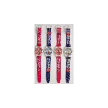Christmas gifts waterproof plastic material girls and boys quartz watches japan movt kids