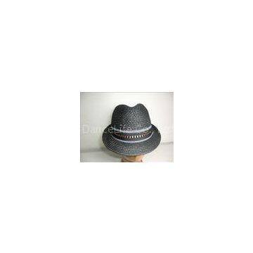 Summer Ladies / Women Straw Hats, Fedora Shape Paper Braid Hats With Ribbon Band for Party