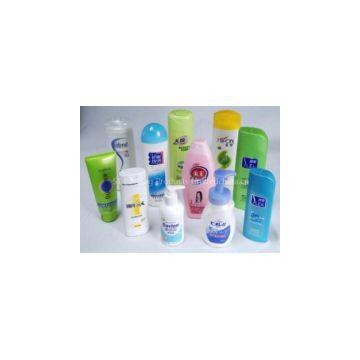 Plastic Self-adhesive Printed Labels in Cosmetics Bottle