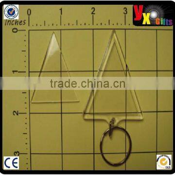 5xBlank Insert Photo Picture Frame Keyring Split Ring Keychain Personalised/christmas 3d