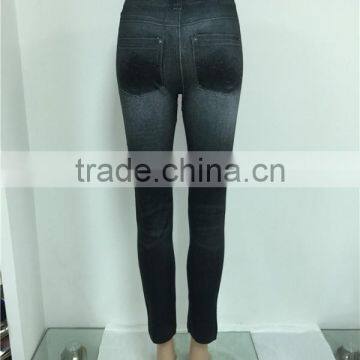 Women Lady's Black Resemble Jeans Jeggings Pants photo-3
