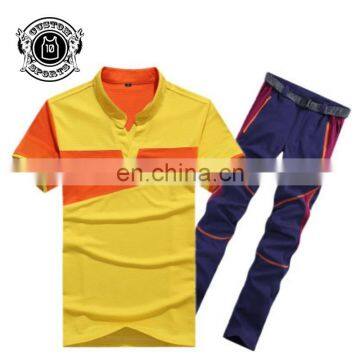 Men quick dry v-neck collar sports t-shirt