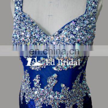 Plus Size Corset Bodice Slit Sequin Long Crystal Embellishments Sexy Prom Dress For Girls photo-4