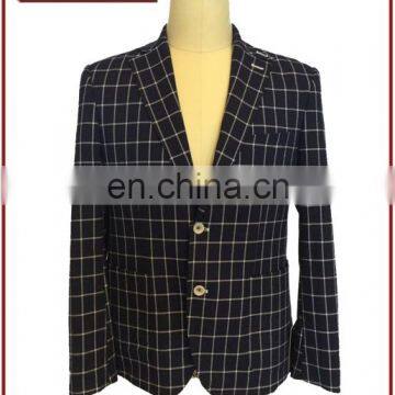 2017 Latest Mens Check Blazer Designs Customized