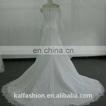EBX-59 Long Sleeve Lace Wedding Dress photo-2