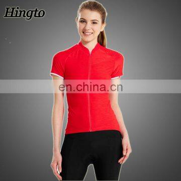 Custom made short sleeve summer bicycle clothing women sublimated cycling shirts with cheapest price