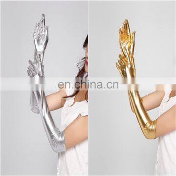 2015 Top New Fashionable Design Gloves Sexy Women Lingerie Glove Silver And Gold Available Erogenous Fancy Wet Look OPARE GLOVES