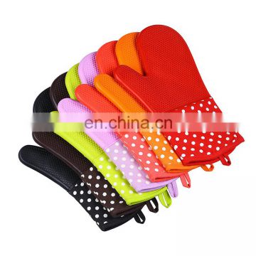 Silicone Oven Mitts with Quilted Cotton Lining Professional 572F Heat Resistant Potholder Kitchen Gloves