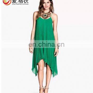 New Fashion Chiffon Pure Color Dress Www Sex Ladies Com Pleated Dresses photo-3
