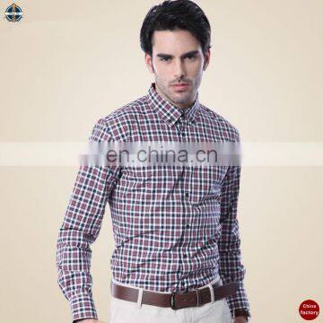 T-MSS010 Check Round Bottom Formal Official Mens Shirt