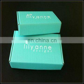 Light Blue Printing Gift Corrugated Shipping Box For Packing, Postage Mailing Box Strong Corrugated Box Board Packing