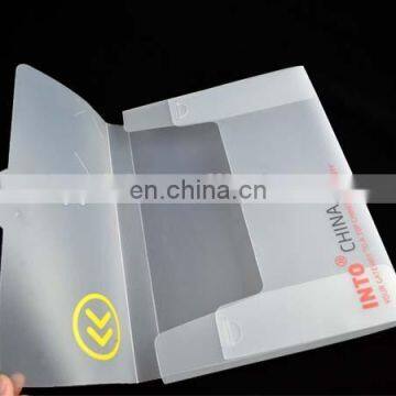 Custom A4 clear plastic document box folder