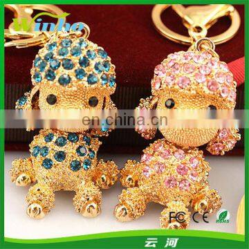 The soldiers Dog Rhinestone Keychain