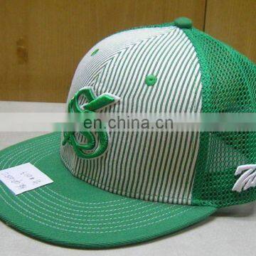 mesh flat brim baseball cap