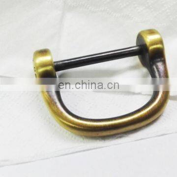 Brass gold high quality d ring buckle for bags