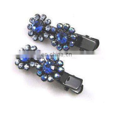 2013 newest fashion alloy flower rhinestone hair clip