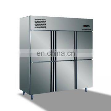 Commercial 3 Door Glass Upright Display Refrigerator Freezer With -18 Degree For Seafood