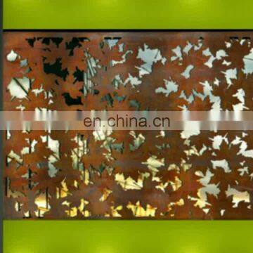 Corten steel decorative perforated screen water bubble panel