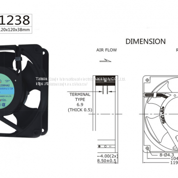 Taiwan Sanju SJ1238HA2-5F-AC Axial Flow Fan photo-2