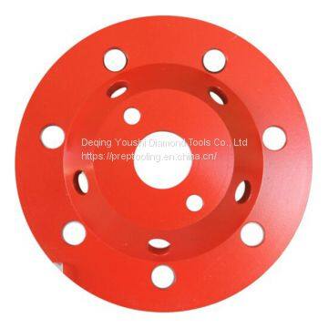 7in/180mm Welded Diamond segmented double row grinding cup wheel for concrete stone marble