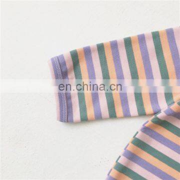 Wholesale Newborn Baby Clothes Baby Girls Boys Rainbow Strip Romper Clothes photo-4