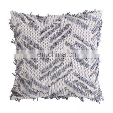 Boho Style Colorful Hand Block Indian Pillow Cover Decorative 18X18" Embroidery Chindi Cushion Cover photo-2