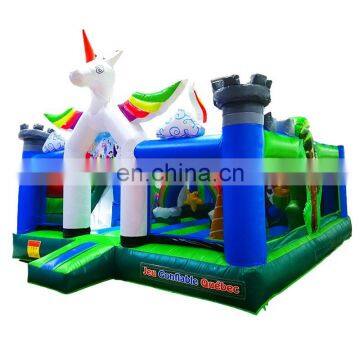 Best price Customized Inflatable unicorn  bouncer castle,Inflatable jumping castle combo game