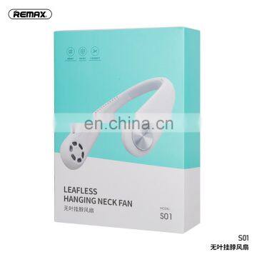 Remax S01 Mini Rechargeable Portable Sport Bladeless Neck Bank Fan photo-7