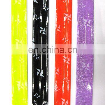 Silicone Reflective Snap Bracelets Plastic Armband Reflective Slap Bracelets photo-3