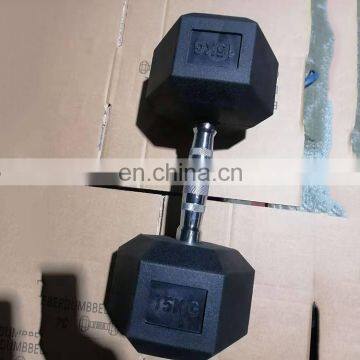 2020 Hot products Materials Rubber+Cast Iron  HEX dumbbell Application Universal