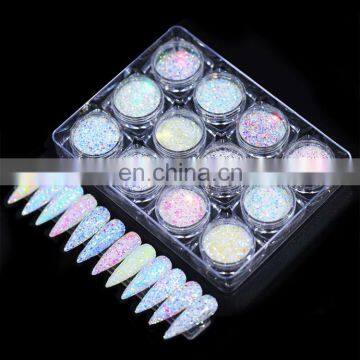 Best Selling Mirror Laser Fine Holographic Powder High Pigments Chrome Glitter Chameleon Nail Powder