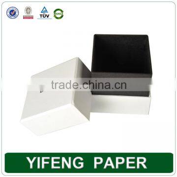 Luxury Velvet Black White Cardboard Paper Gifts Cufflink Box photo-5